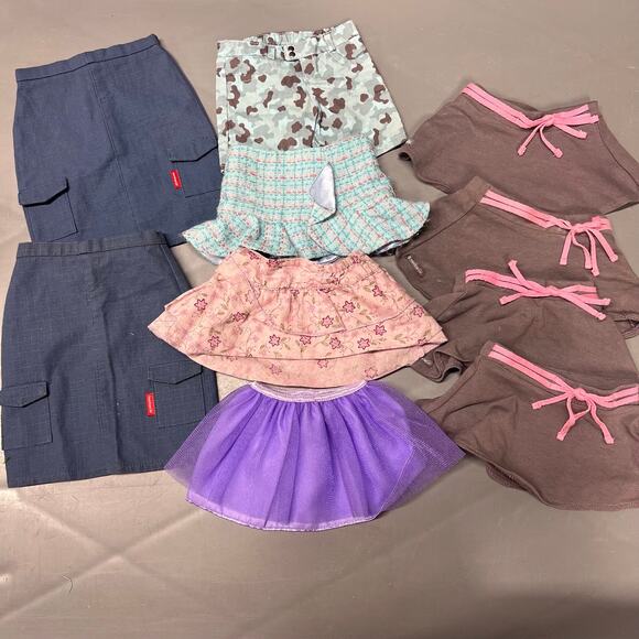 American Girl Other - American Girl Doll Skirt Shorts Clothes Lot of 10